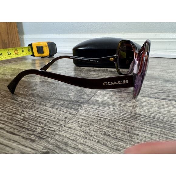 COACH HC8177 1588 PURPLE BROWN OVERSIZED SUNGLASSES 59-17 140 - Picture 6 of 14